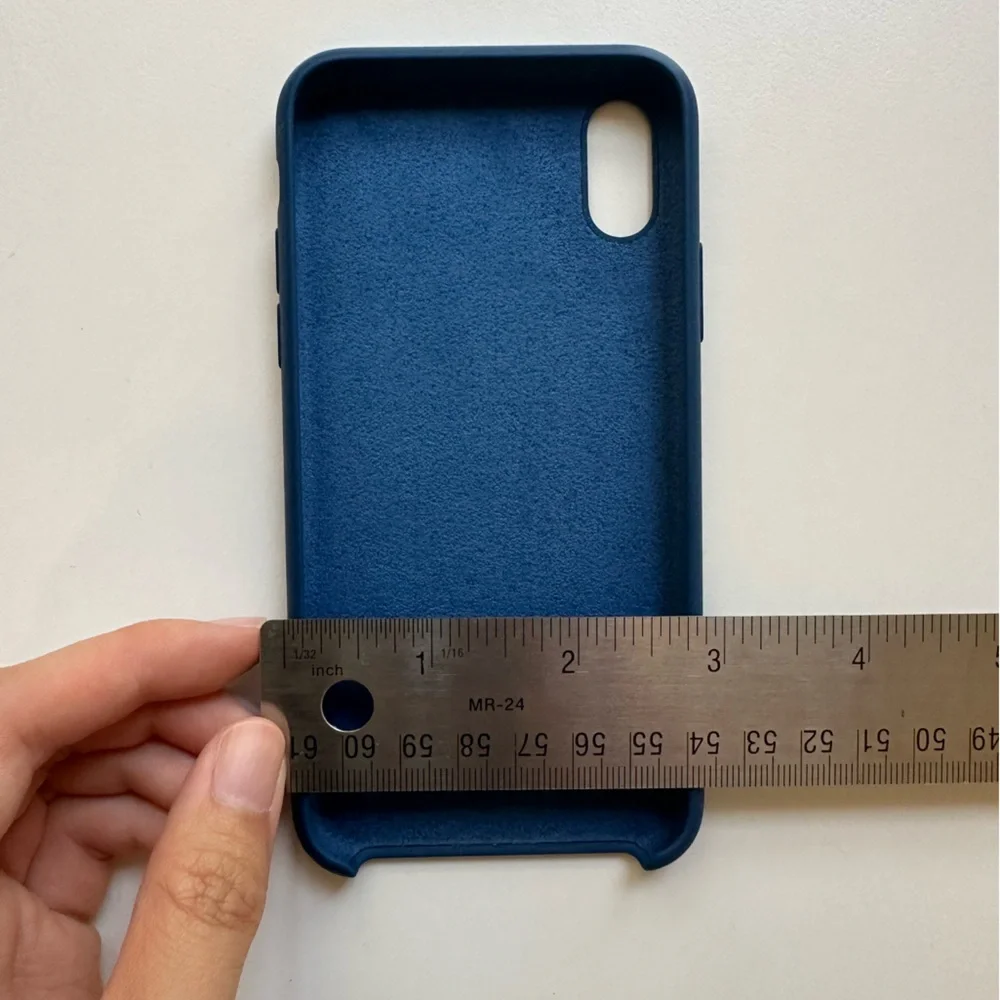 EUC - Apple Blue Navy iPhone Silicone Case